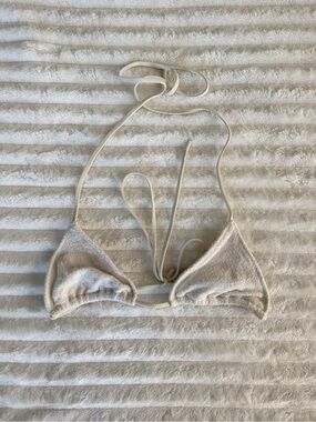 Triangl Swimwear Cream Triangle Bikini Top